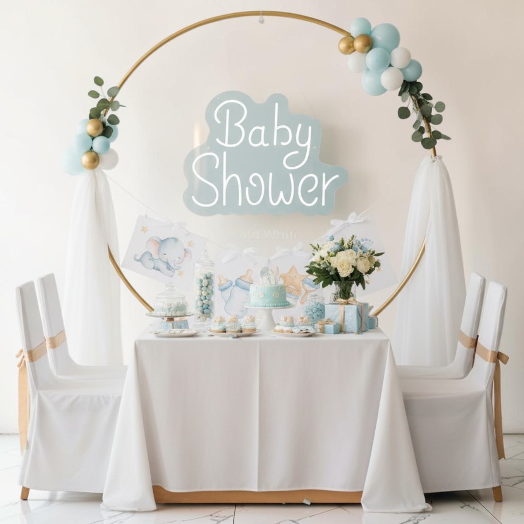 Neon skytt, baby shower. fest, 