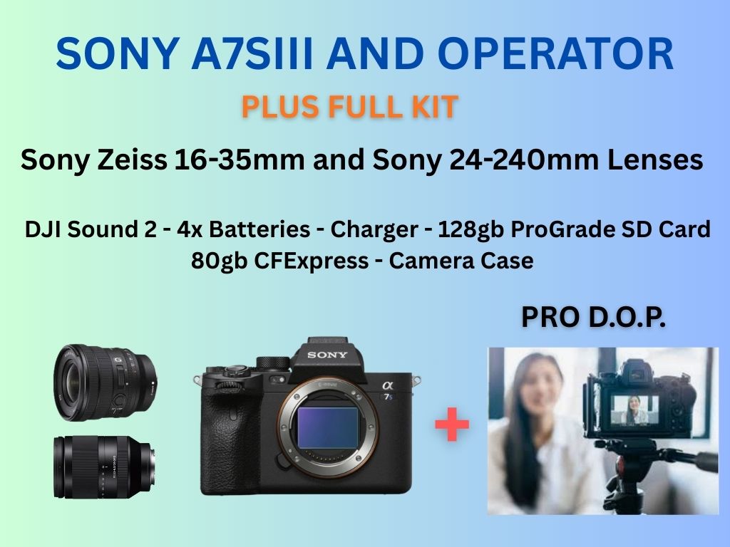 Sony a7siii + professional bbc camera operator 