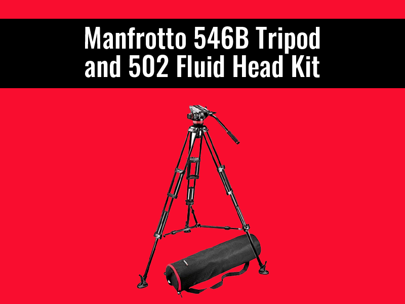 Manfrotto 546b aluminium twin leg tripod and 502 fluid head kit