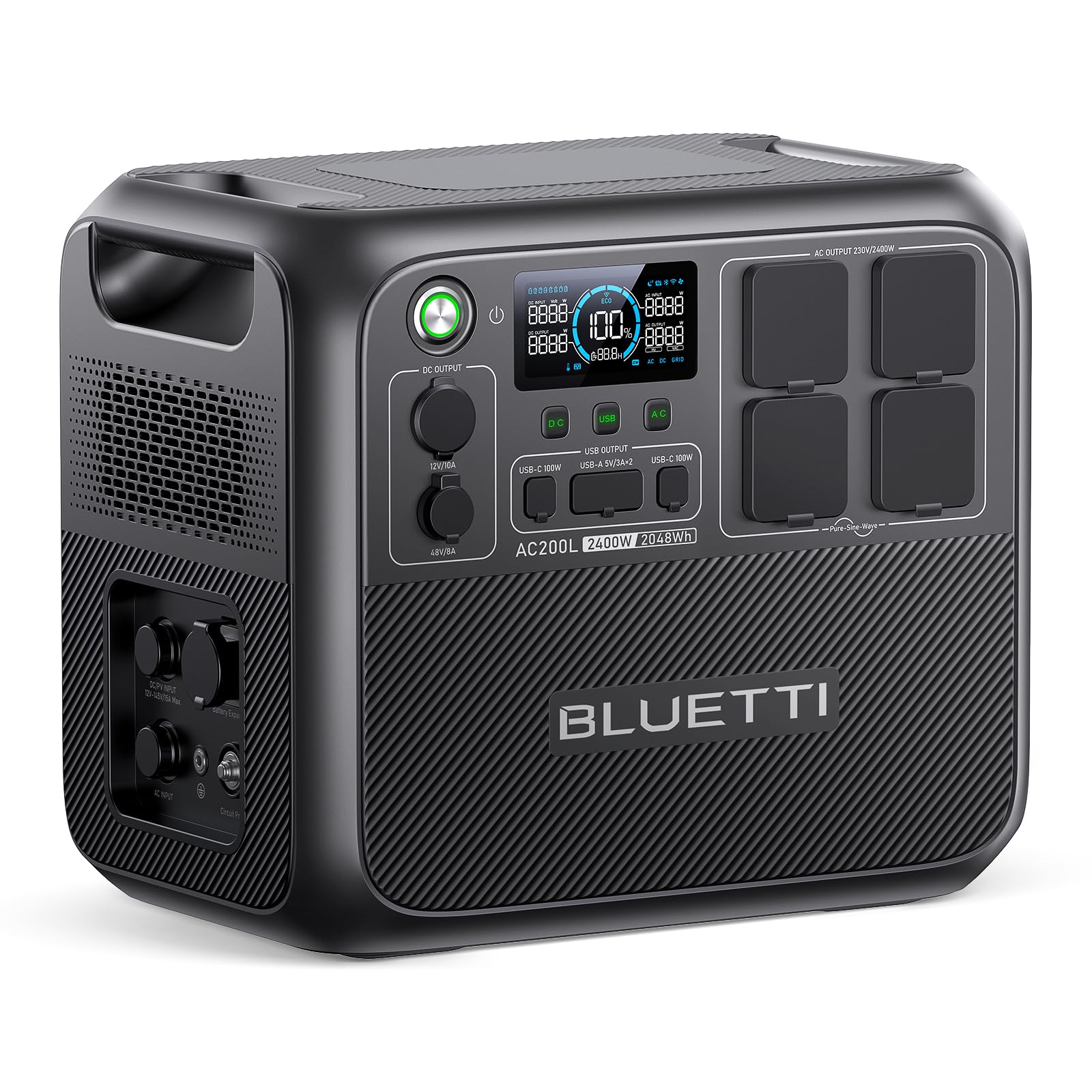 Bluetti ac200l expandable power station | 2,400w 2,048wh