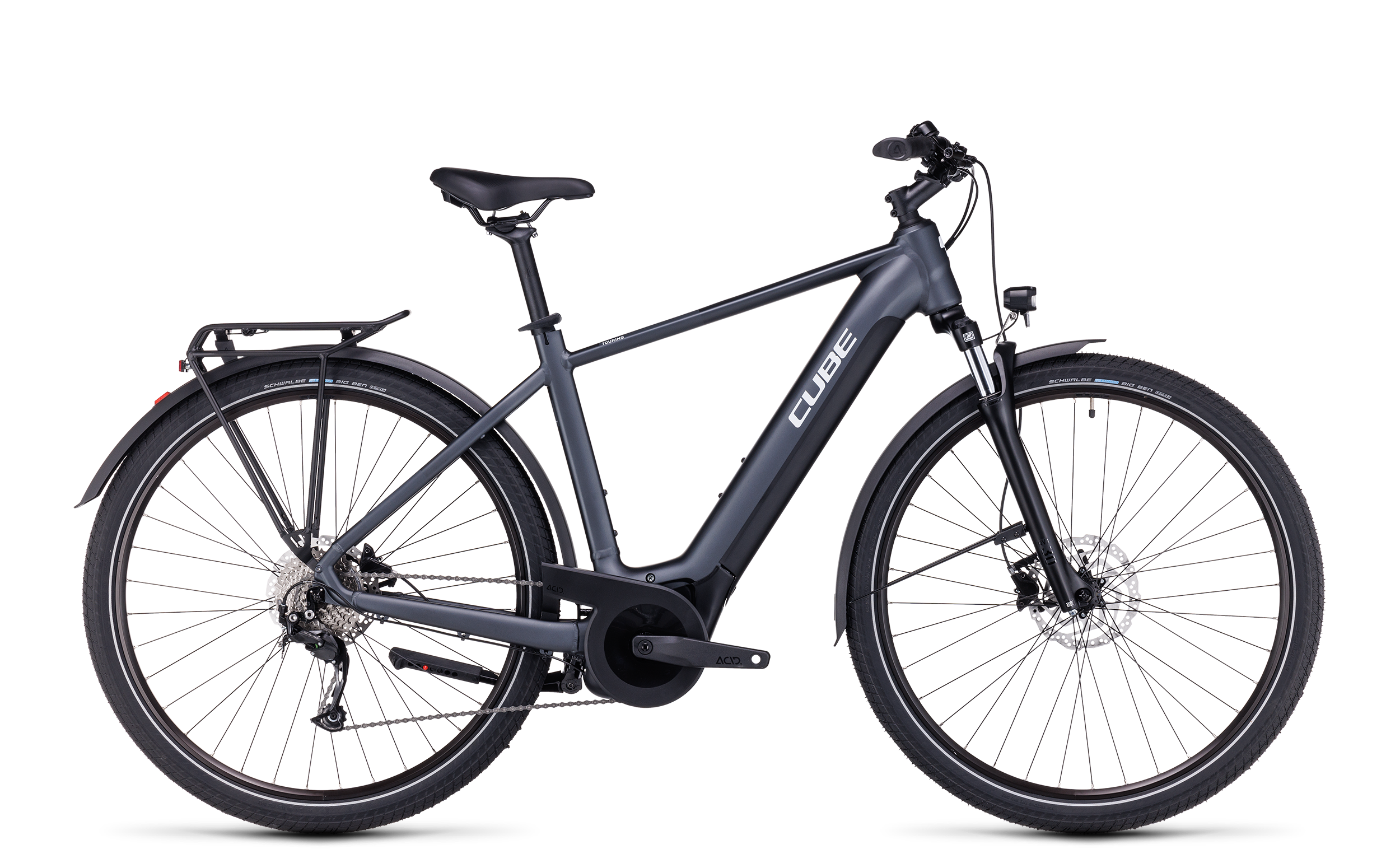 Cube hybrid 500w e-bike with carry rack