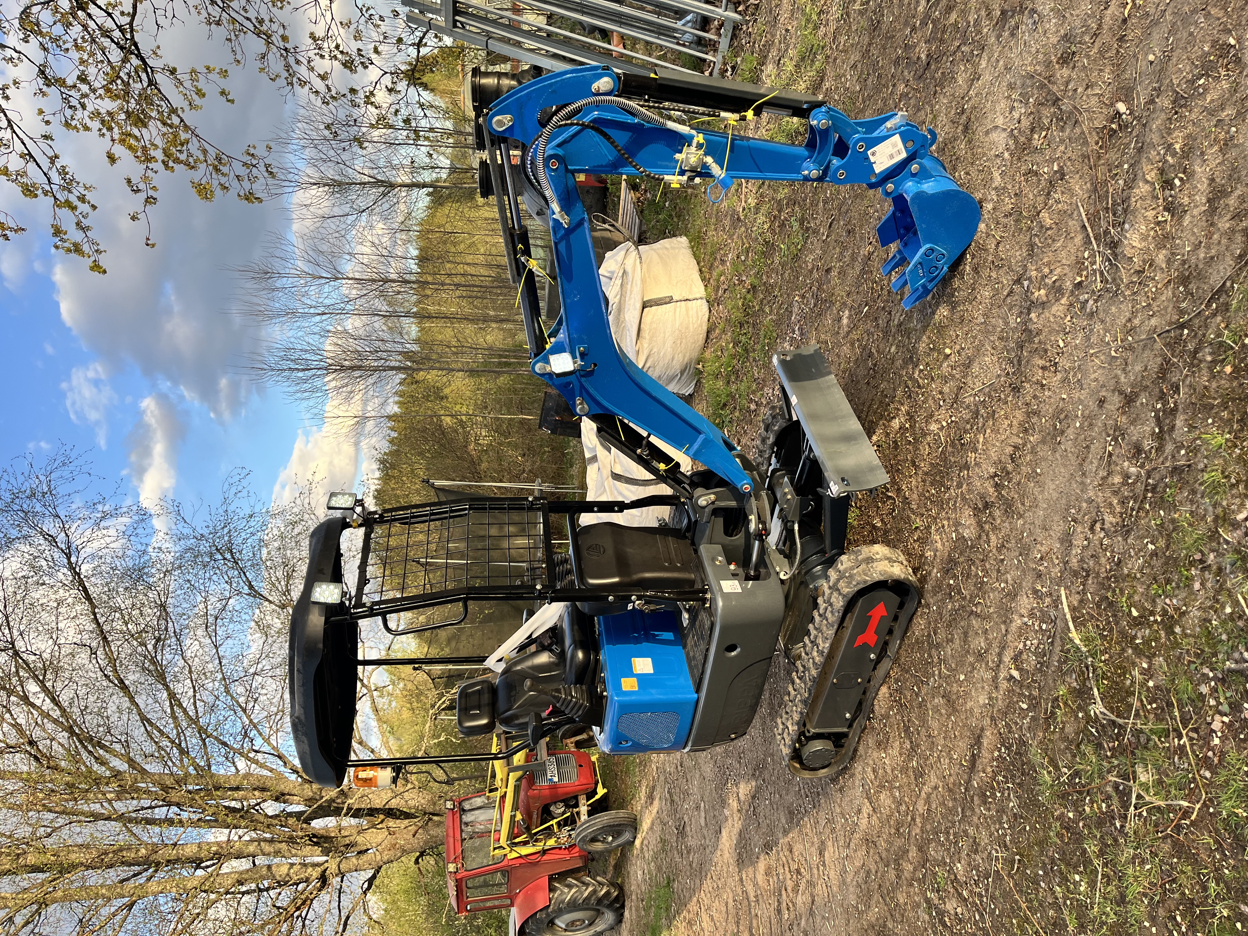 Smidig 1tons grävmaskin med kubota motor 