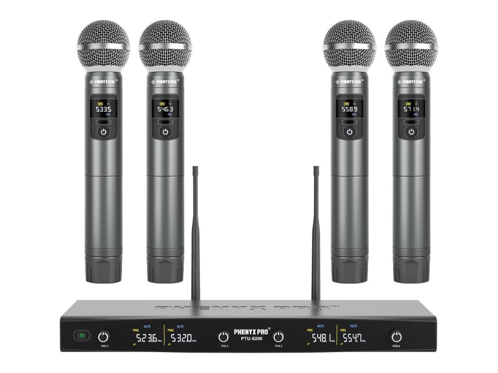 4 microphones - wireless system for events / panels / q&as & more