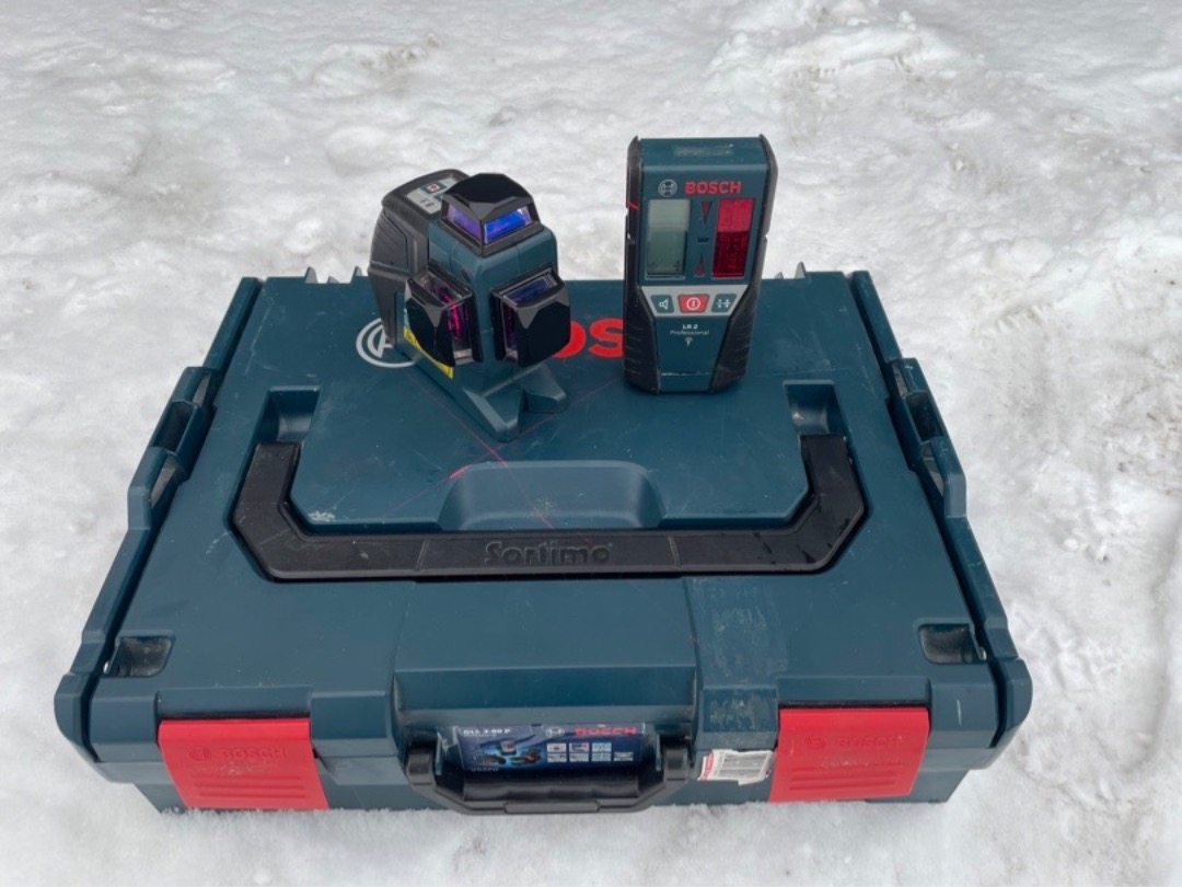 Bosch laser gll3-80 med håndholdt mottaker