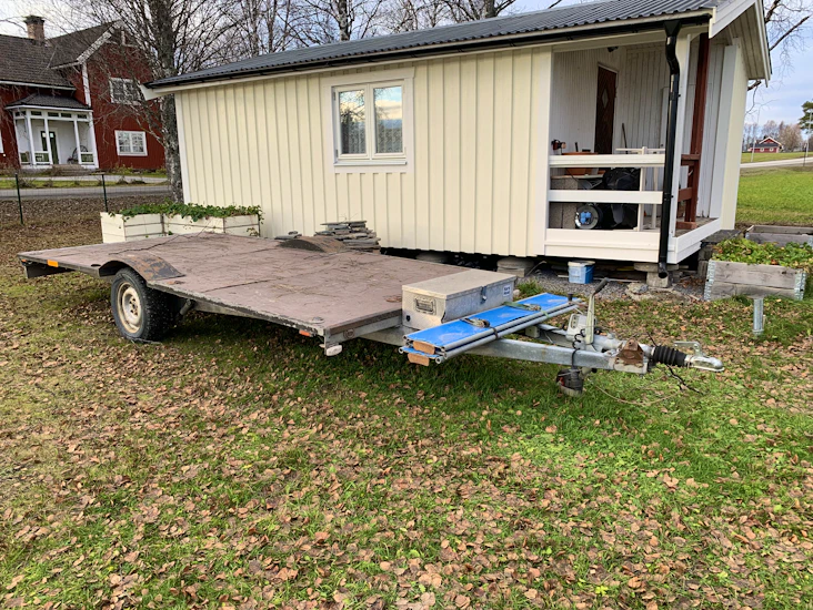 Släpvagn + ramper 800kg lastvikt