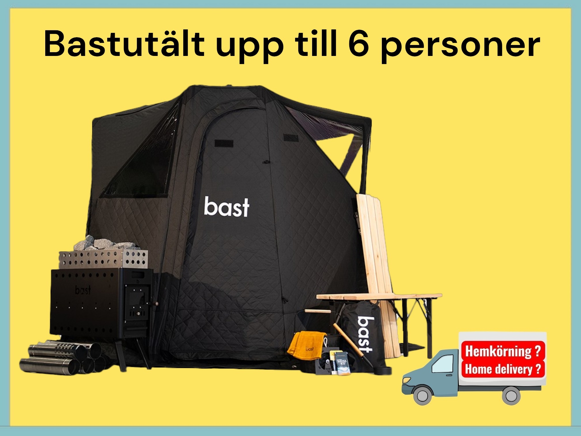 Bastu näver deluxe  upp 6 personer 