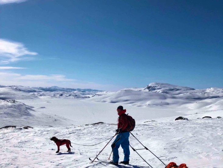 Fjellpulken orange 130cm