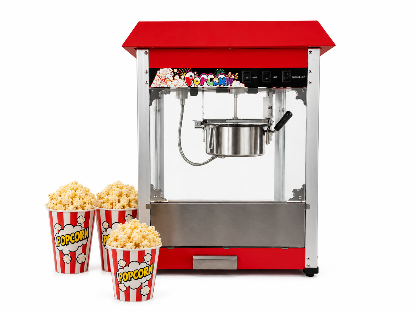 Popcornmaskine stor.