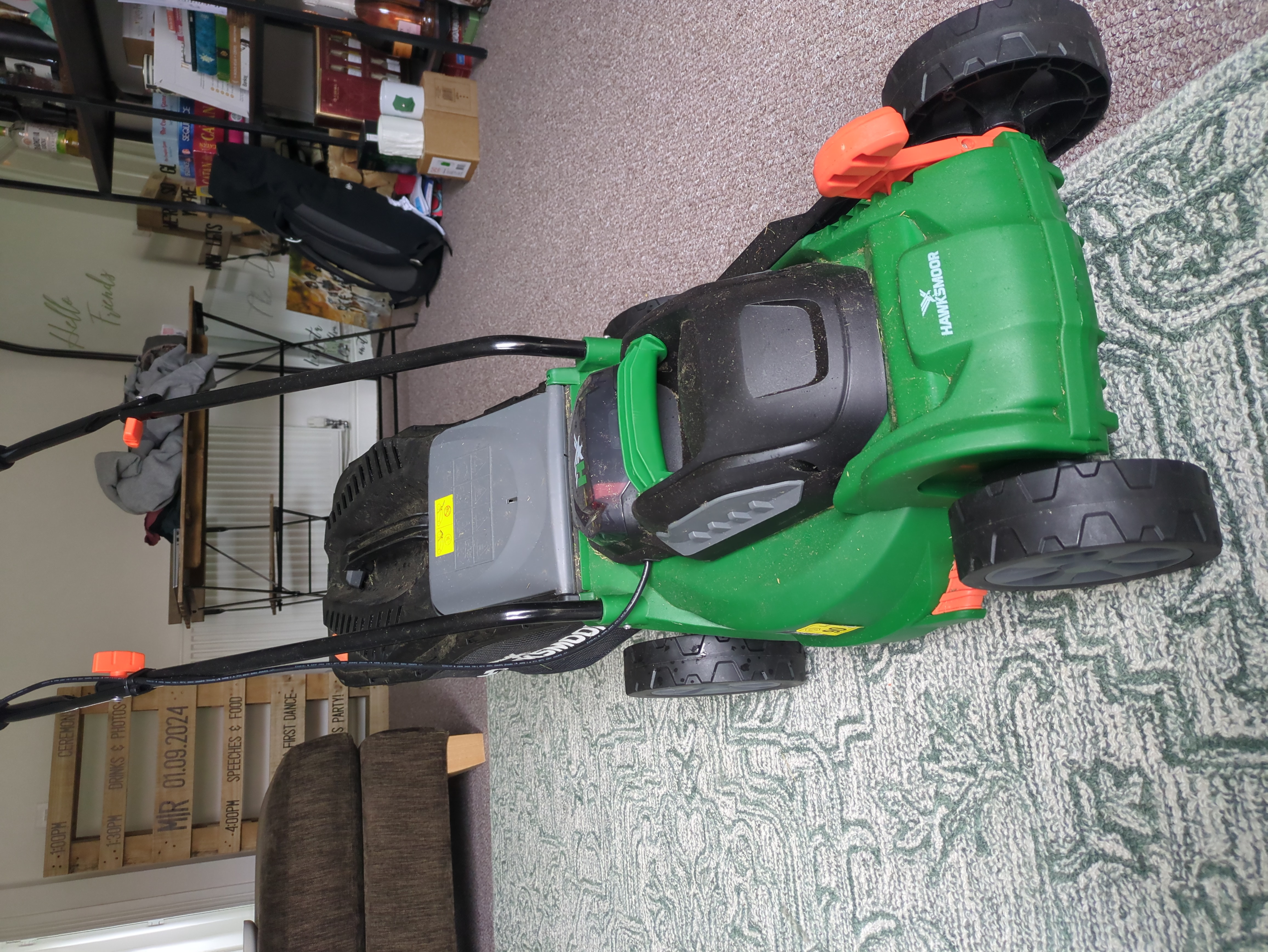 Hawksmoor battery-powered lawnmower