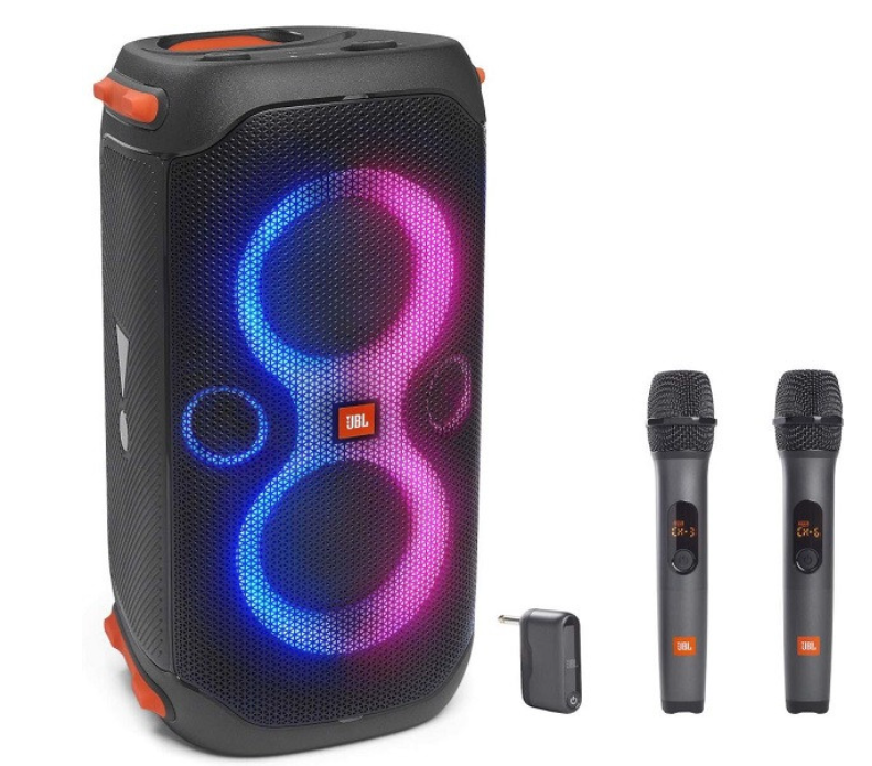 Battery portable speaker - jbl partybox 110 bluetooth  + jbl partybox digital wireless microphones