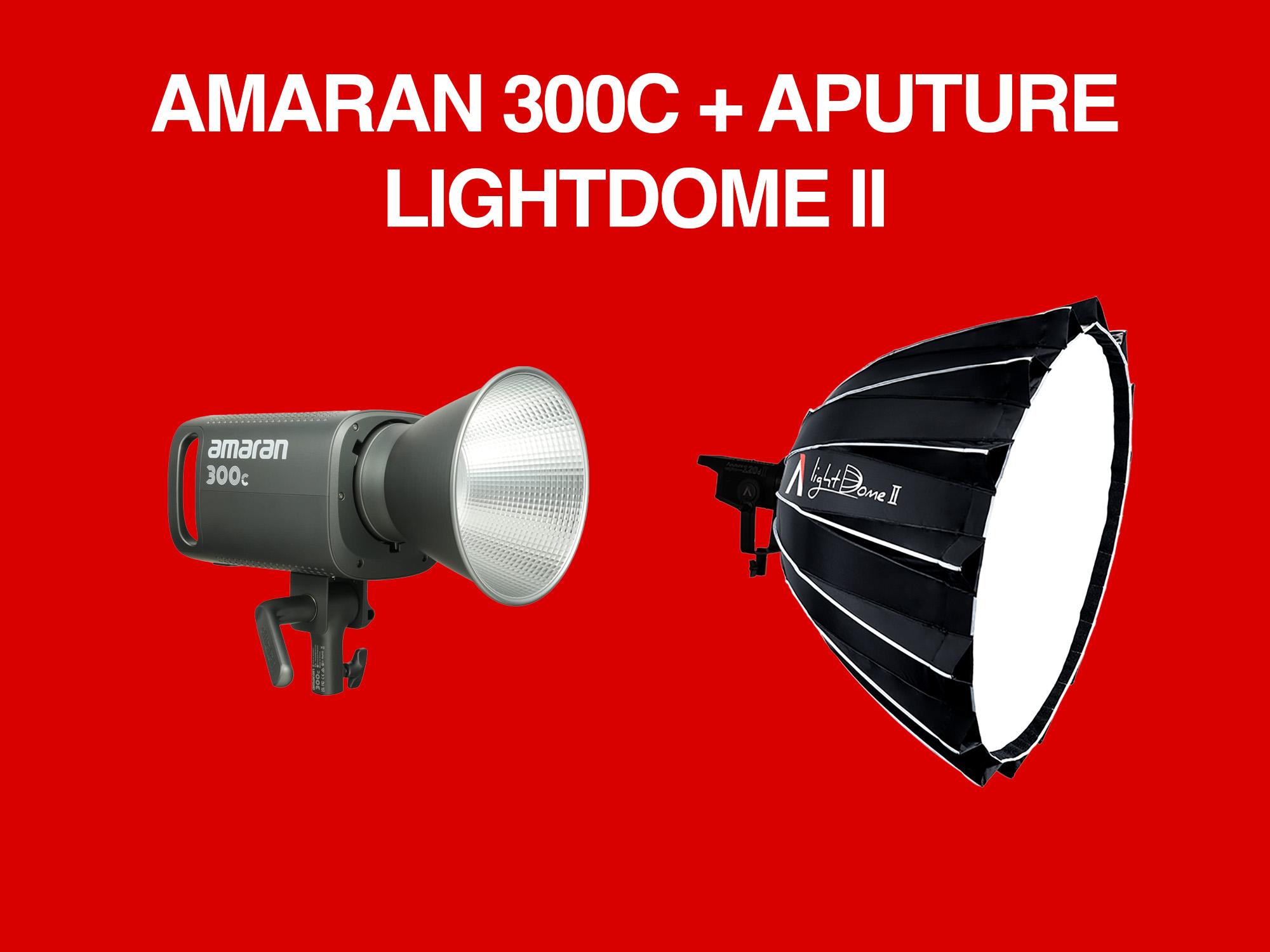 Amaran 300c + aputure lightdome ii 