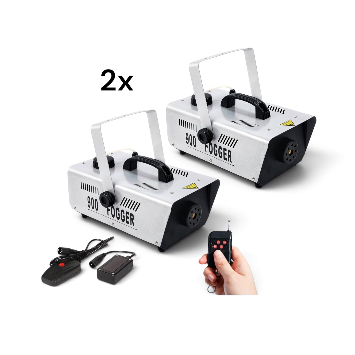2 x smoke machine fogger with smoke + liquid  (event party lights dj stand)