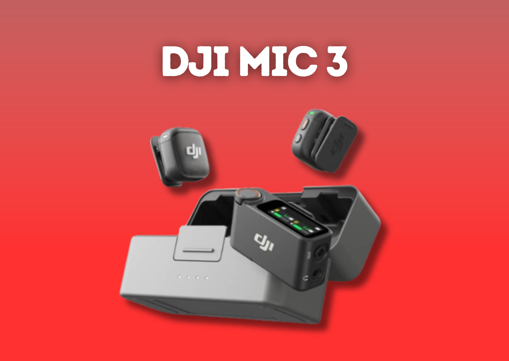 Dji mic 3 4 tx + 1 rx + charging case