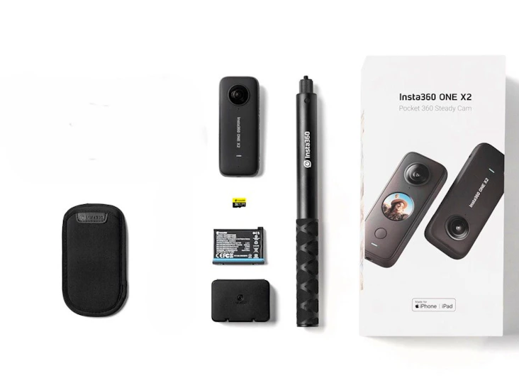 Insta 360 x2 med ekstrautstyr