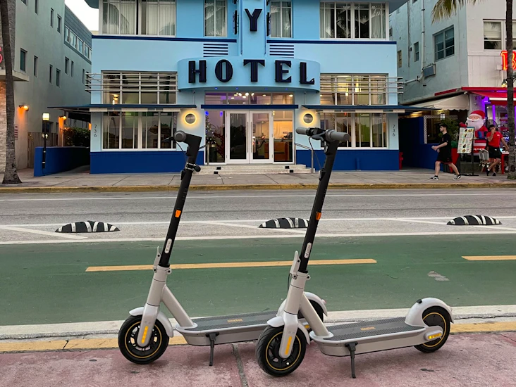 Set of 2 two electric scooters segway-ninebot max