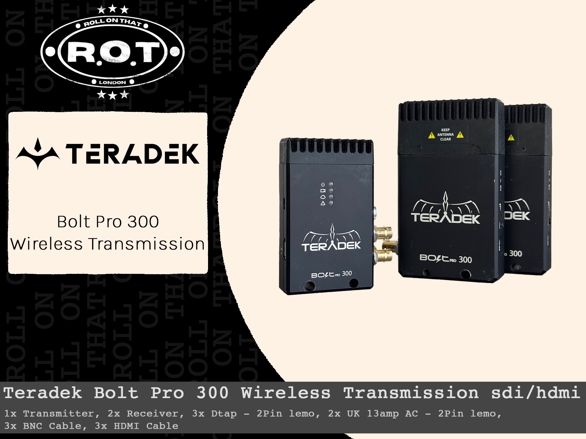Teradek bolt pro 300 wireless transmission sdi/hdmi