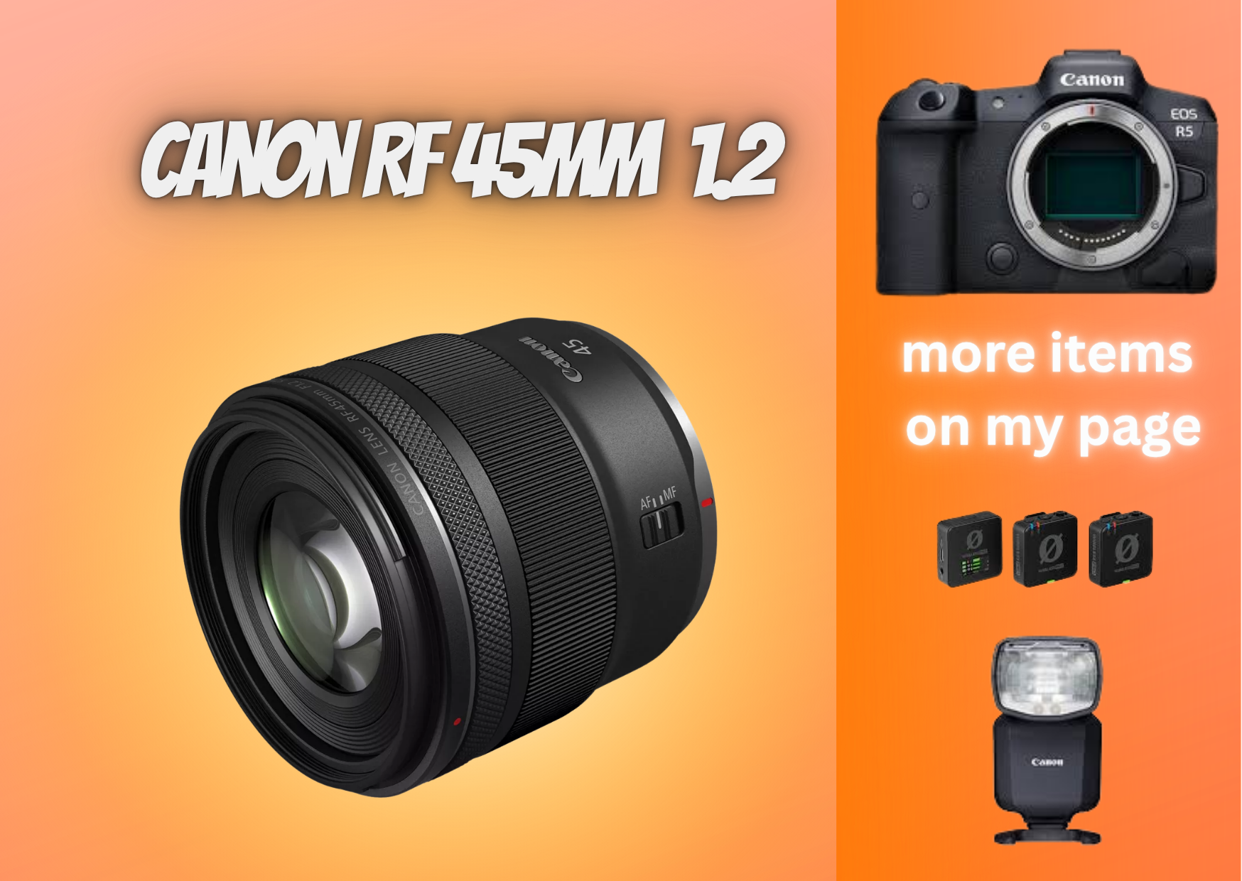 Canon rf 45mm 45 mm f1.2 stm lens gb