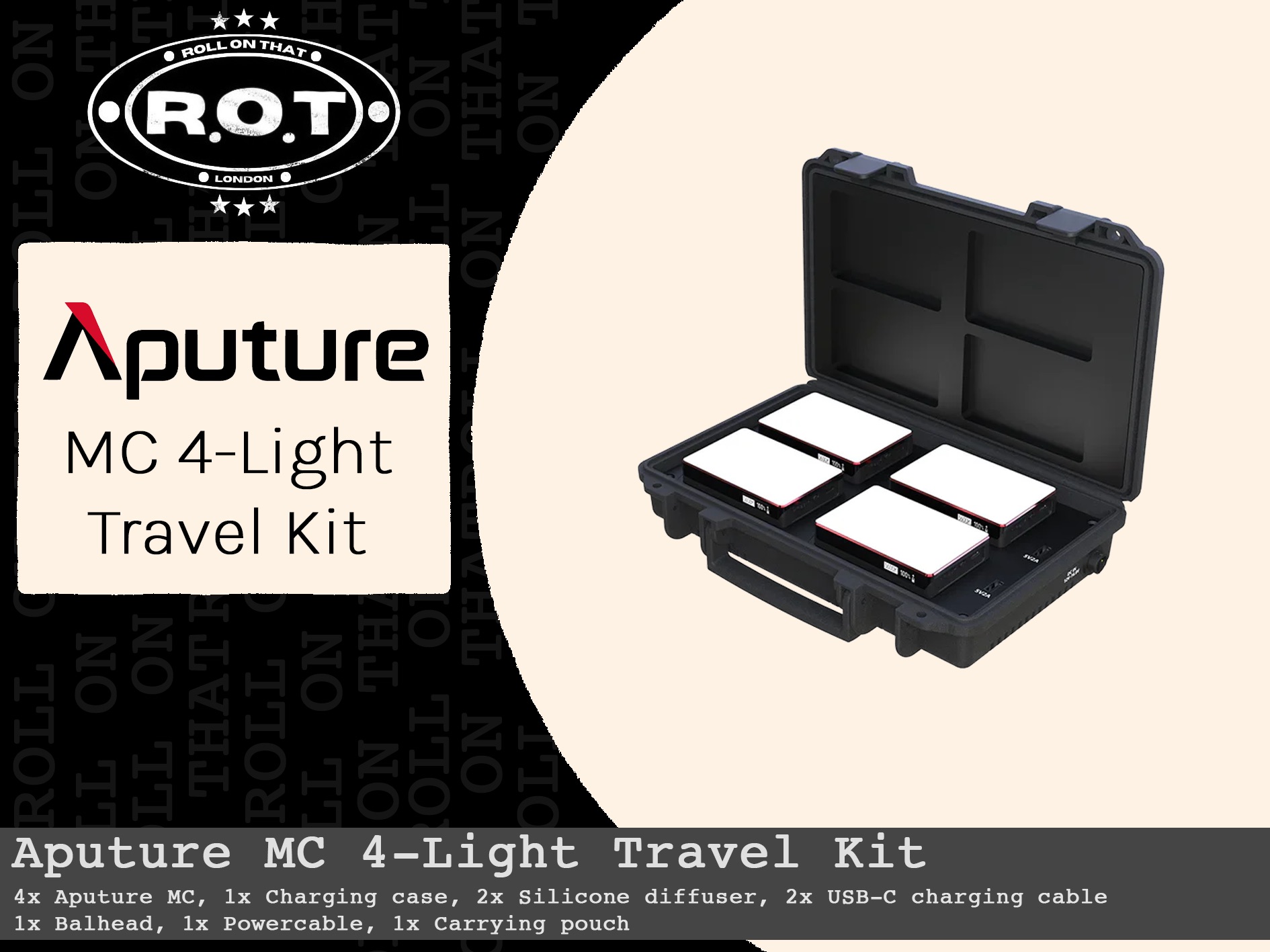 Aputure mc 4-light travel kit