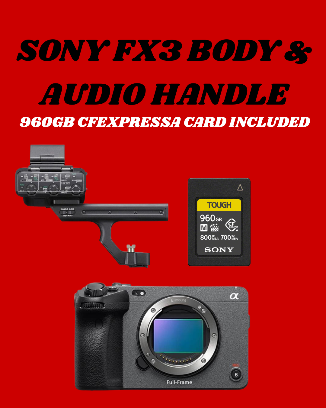 Sony fx3 (body & xlr audio handle)
