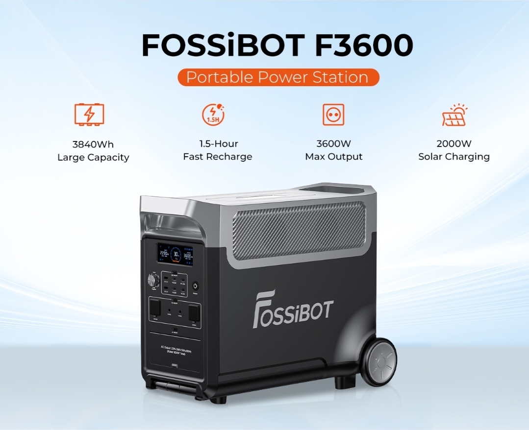 Fossibot f3600 – kraftfull powerstation 3840 wh / 3600w