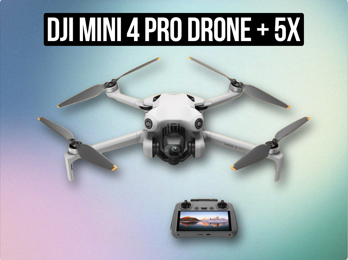 Dji mini 4 pro drone + 5x batteries + 256gb sd + nd filter
