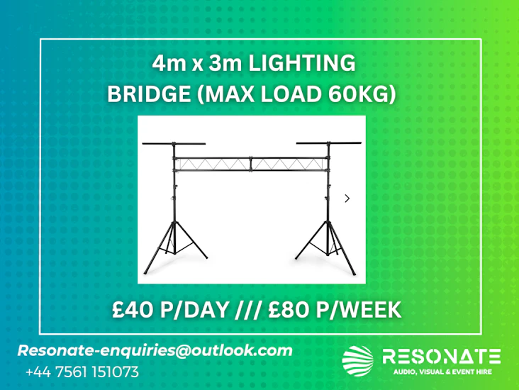 4m x 3m lighting bridge (max load 60kg)