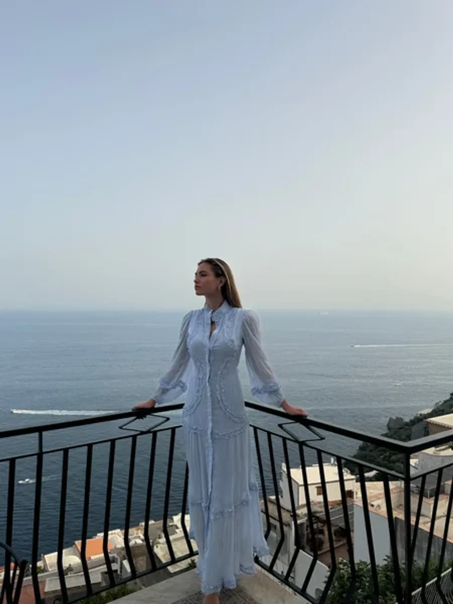 Violetta maxikjole light blue/lyseblå