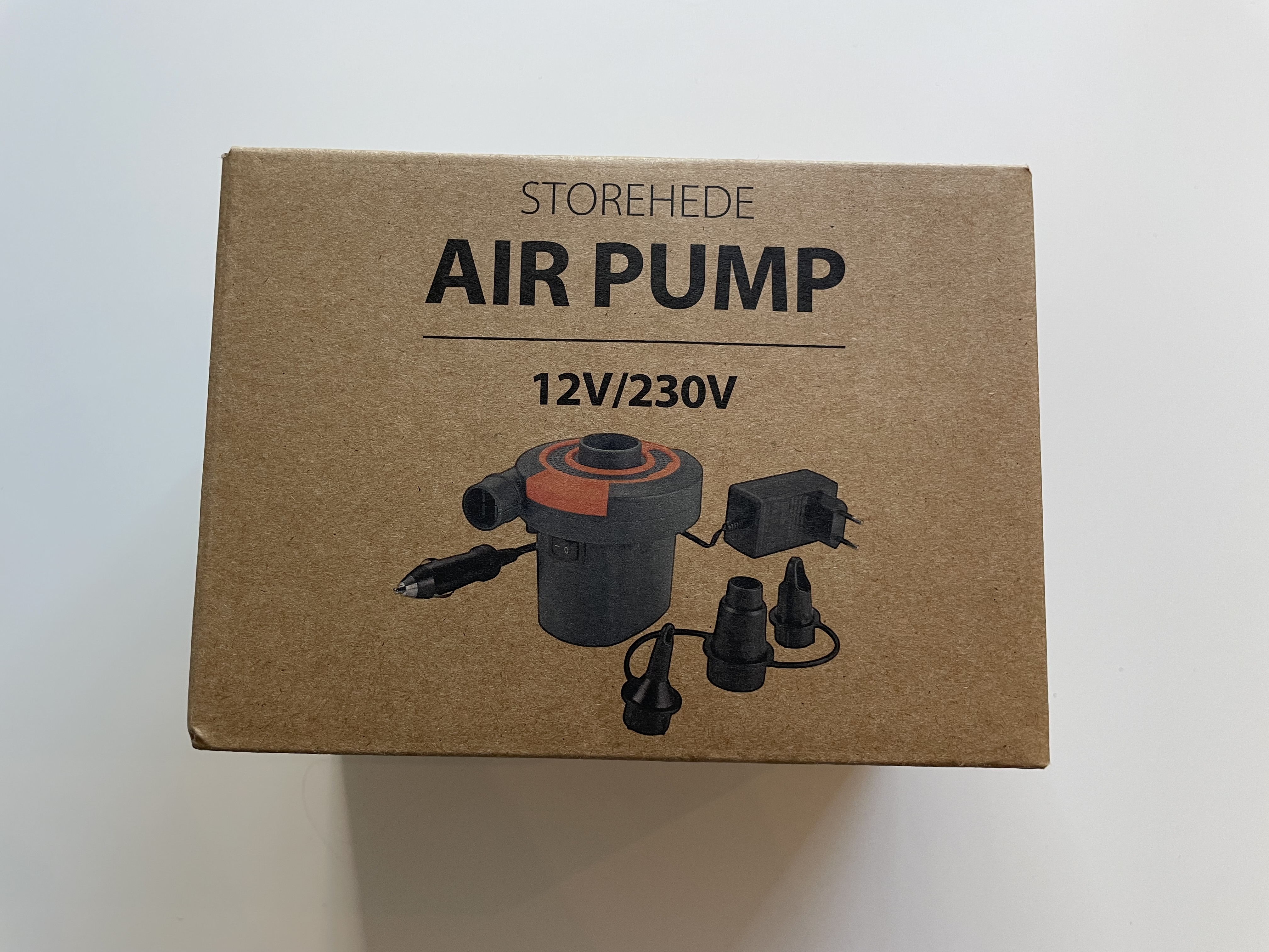 Elektrisk pump 12v/230v för luftmadrass eller pool