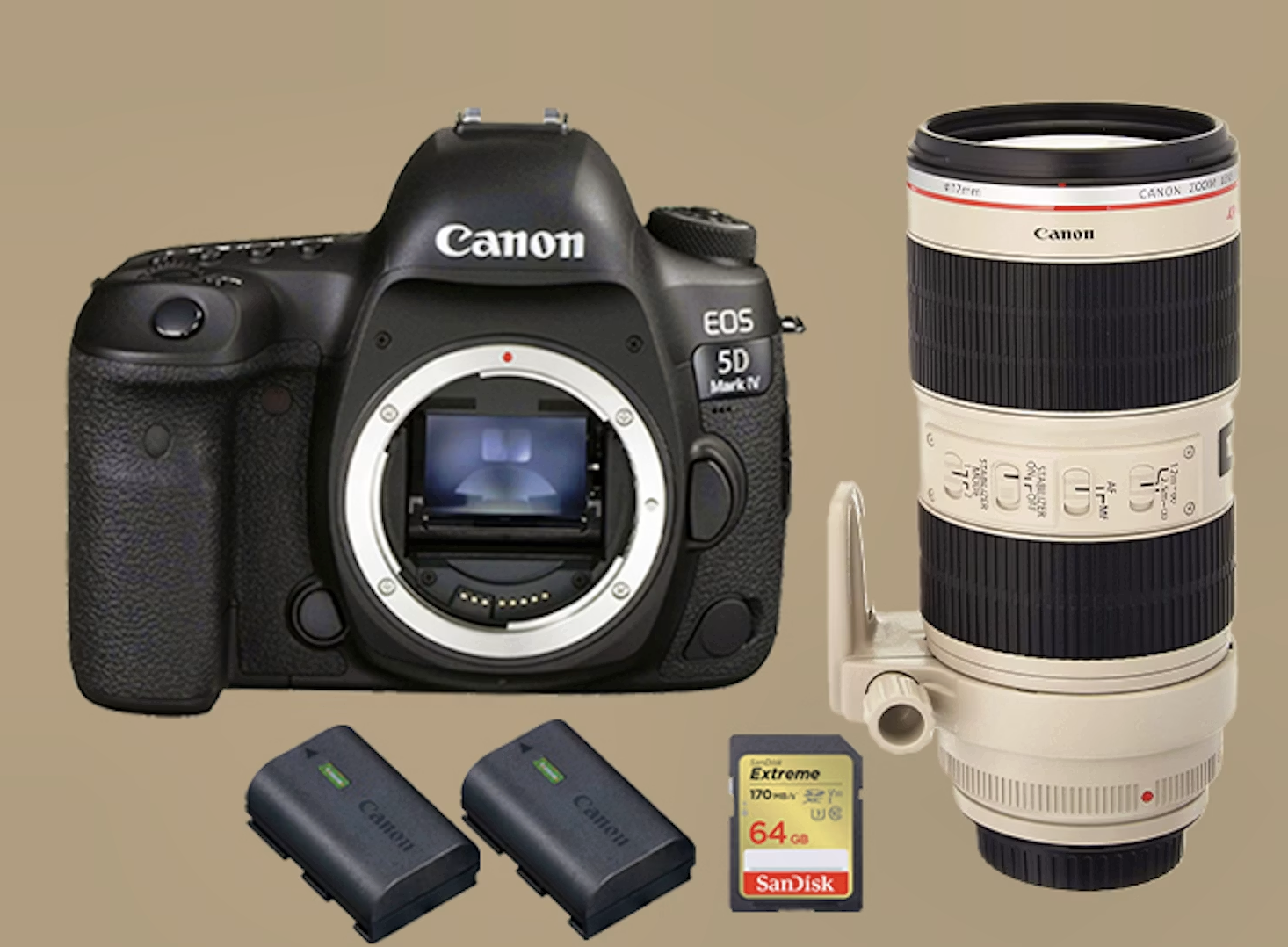 Canon 5d mark mk 4 iv with canon zoom 70-200mm f/2.8l is ii usm