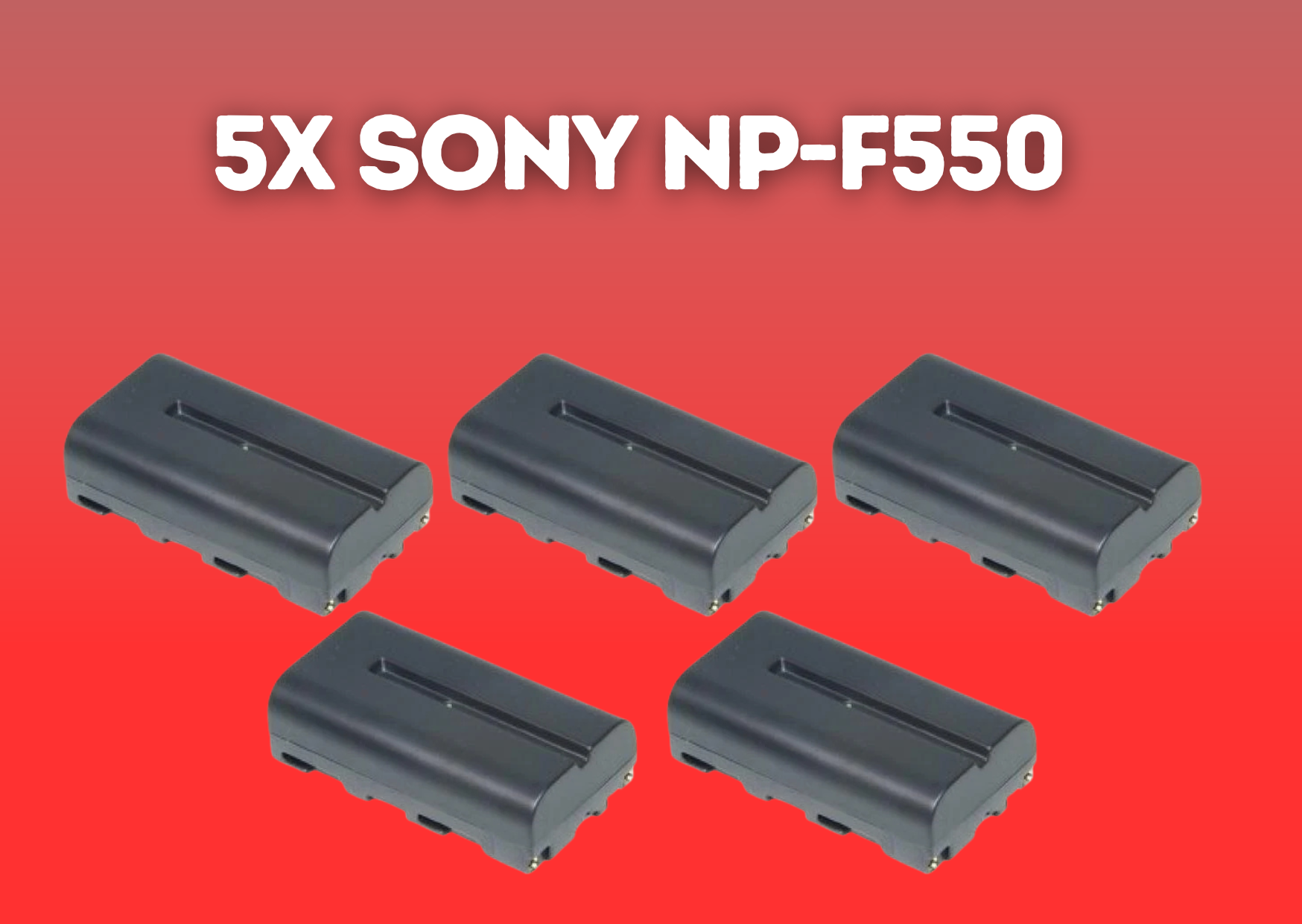 5x sony np-f550  batteries for bmpcc 6k pro