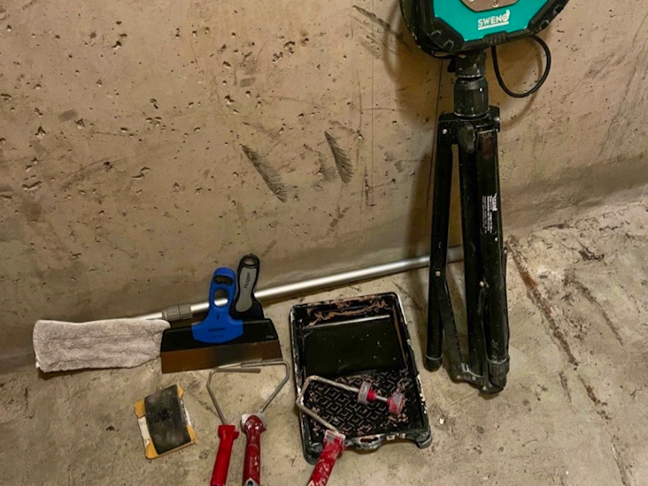 Maleutstyr - lampe, puss, vask og mal!