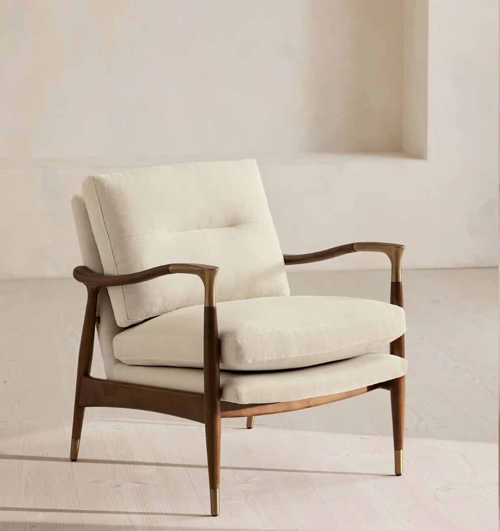 Theodore armchair from "soho home" linen bisque