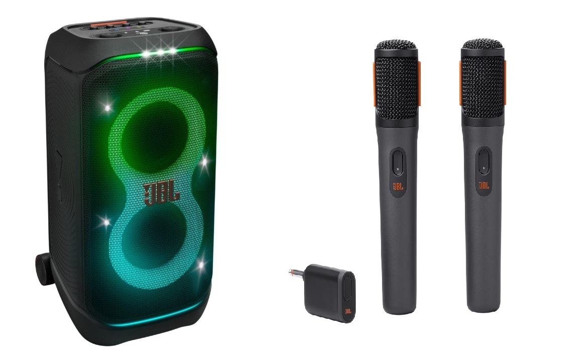 Til leie: jbl partybox 320, 2 mikrofoner + ekstra batteri