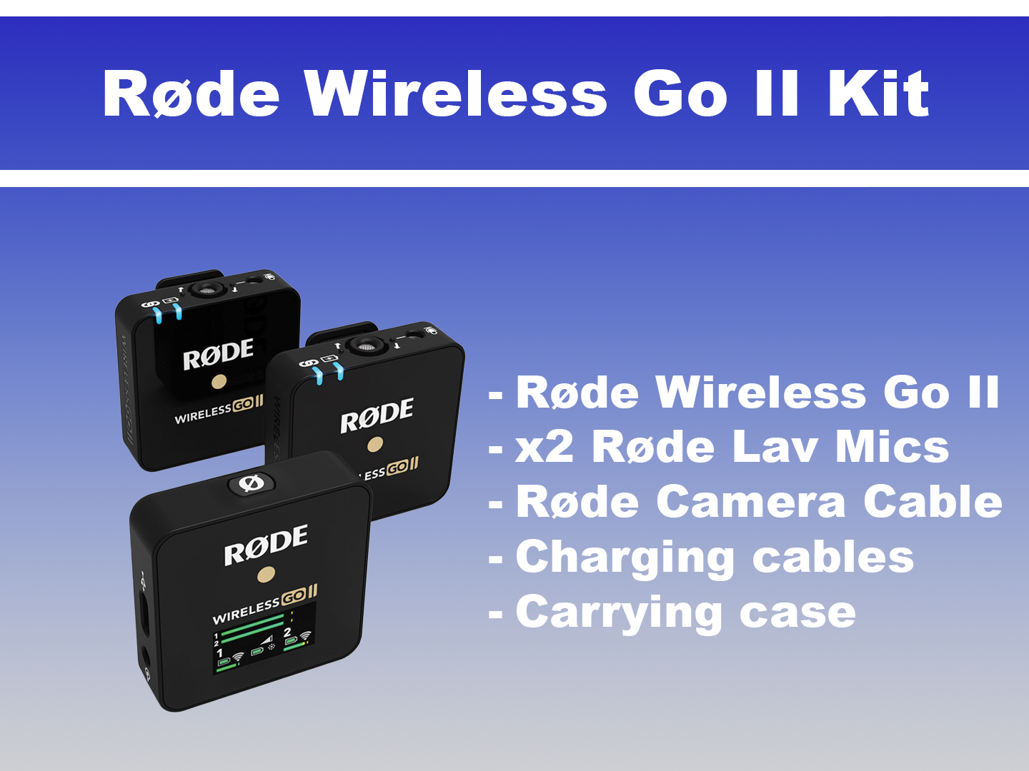 Røde wireless go ii kit | with 2 lav mics