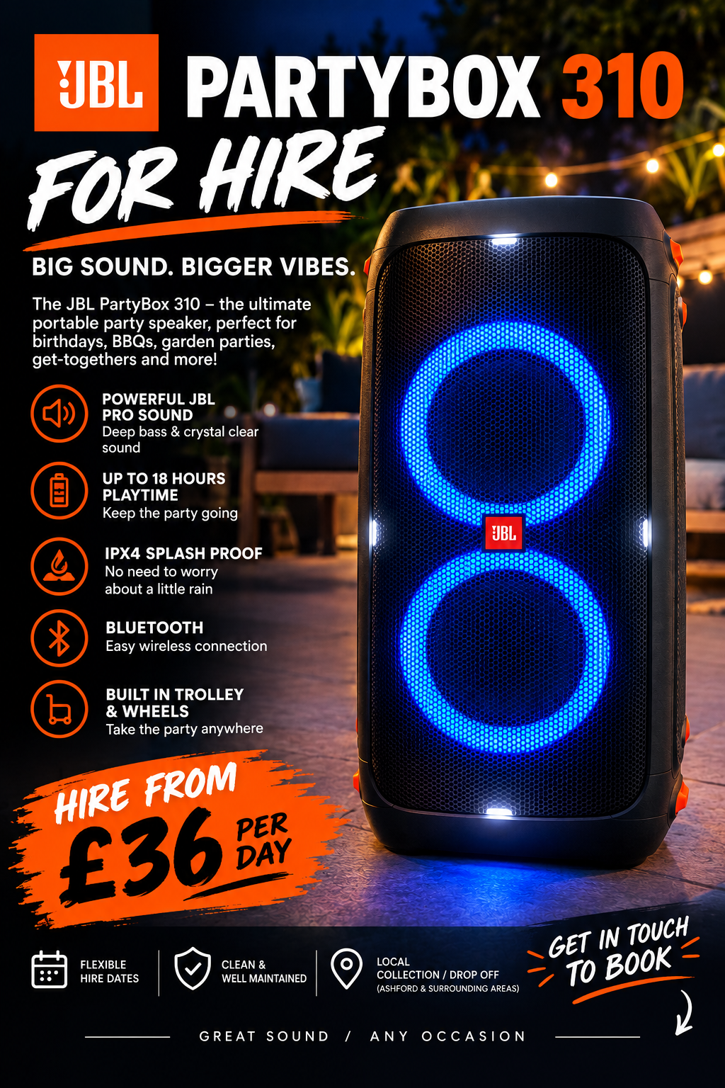 Jbl partybox 310 speaker/karaoke 