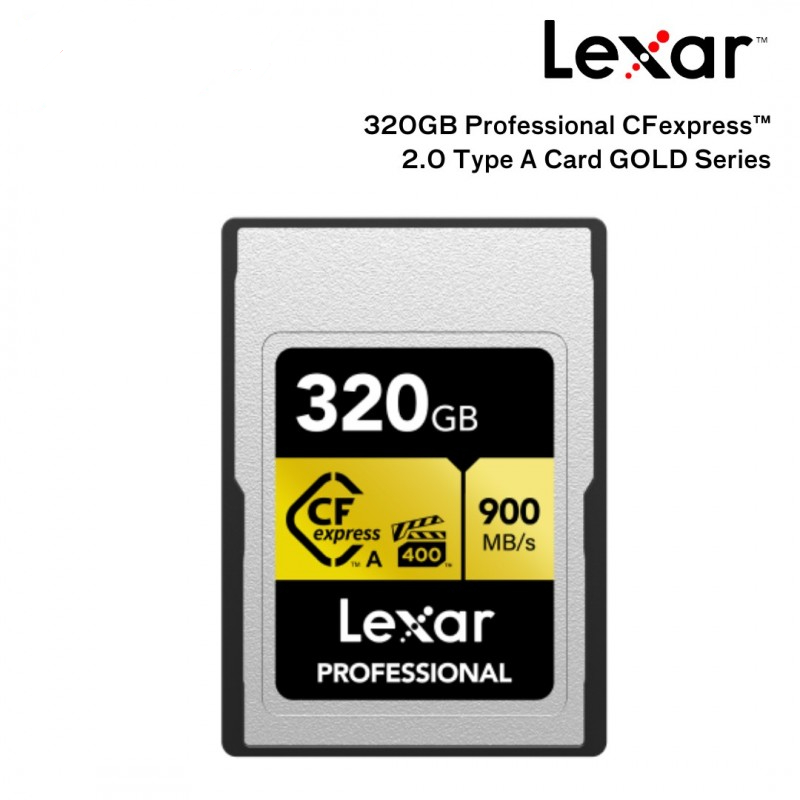 Lexar 320gb professional cfexpress 2.0 type a card gold series