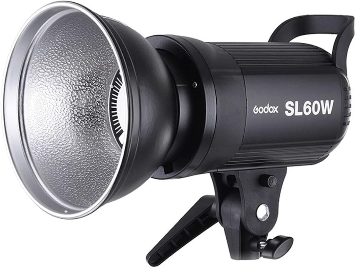 Full video lighting kit – 2× godox sl60w + 1× godox knowled 400bi + 3× softboxes (with grids)