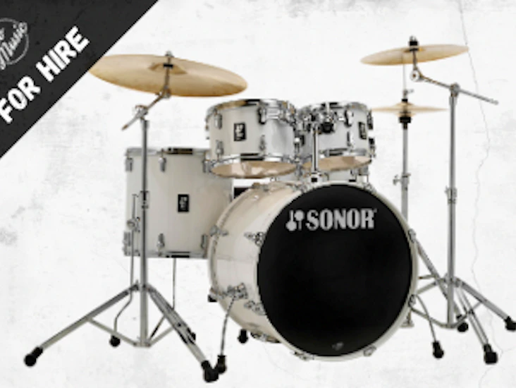 Hire a sonor aq1 studio piano white drum kit