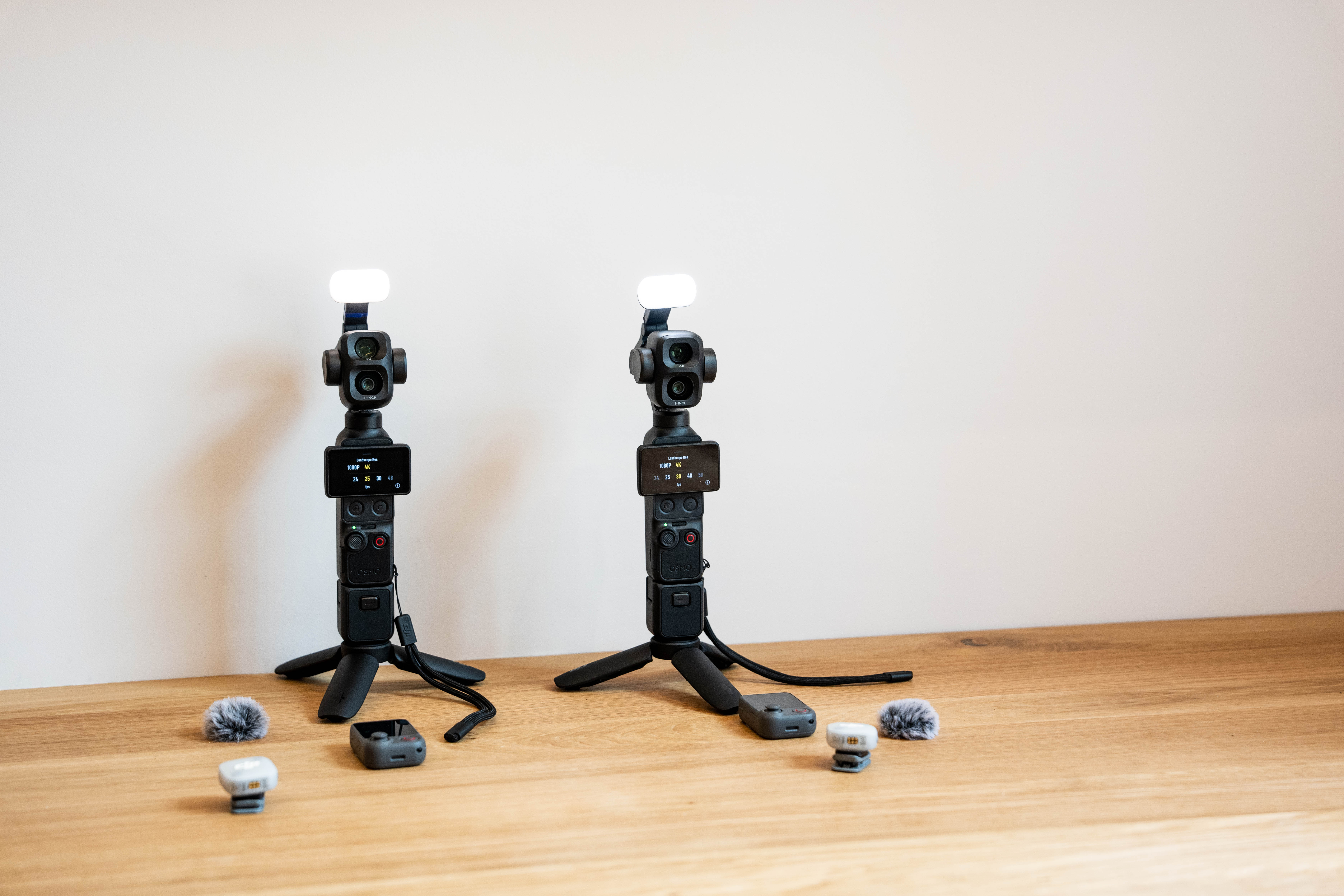 2x dji osmo pocket 4p vlog combo, dual-lens vlog camera, cinematic 4k 3× optical