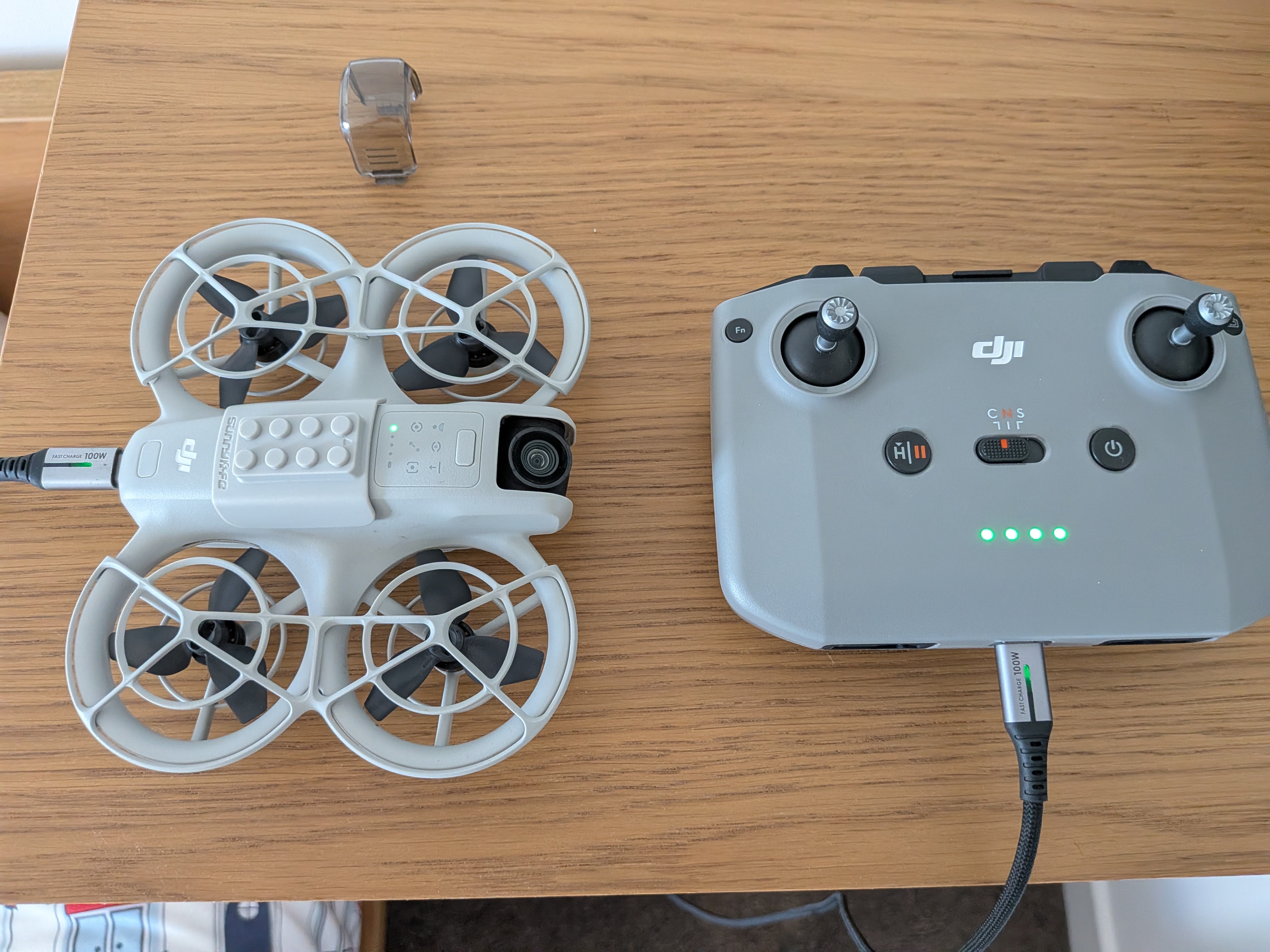 Dji neo drone, controller and mic mini 2
