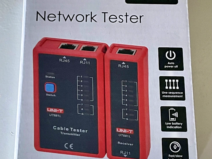 Nätverks kabel testare + slits/kron verktyg