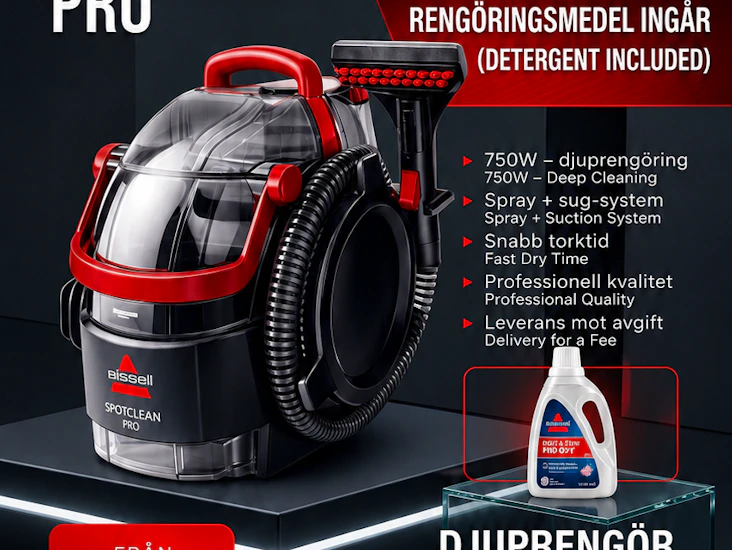 Hyr bissell spotclean pro – matt & textiltvätt carpet & upholstery cleaner - wet vacuum cleaner