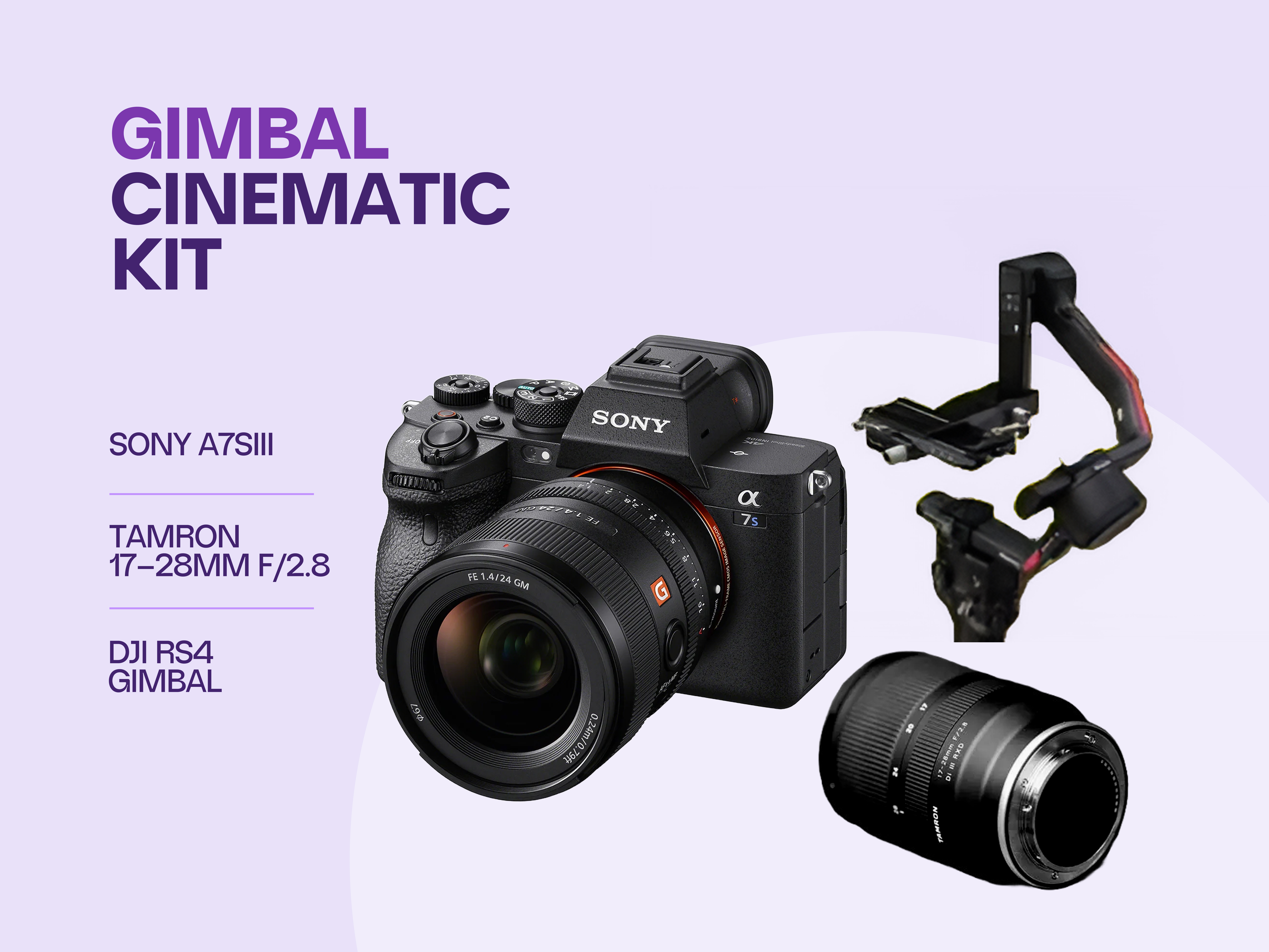 Gimbal cinematic kit ii - sony a7siii + tamron 17-28mm f/2.8 lens + dji rs4