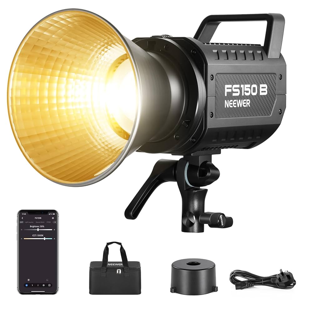 Bi colour 130w led light - neewer fs150b video cob light 