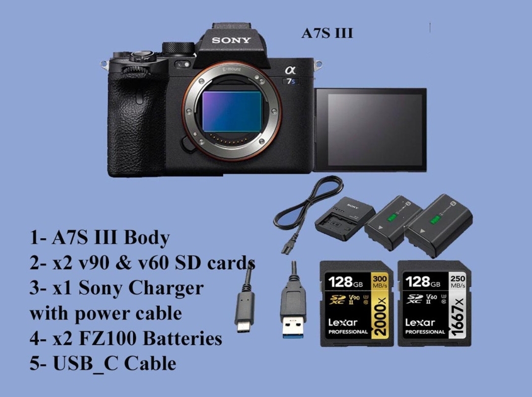 A7siii body, a7s3, a7s iii body (hire for 7 days and only pay for 4 days)