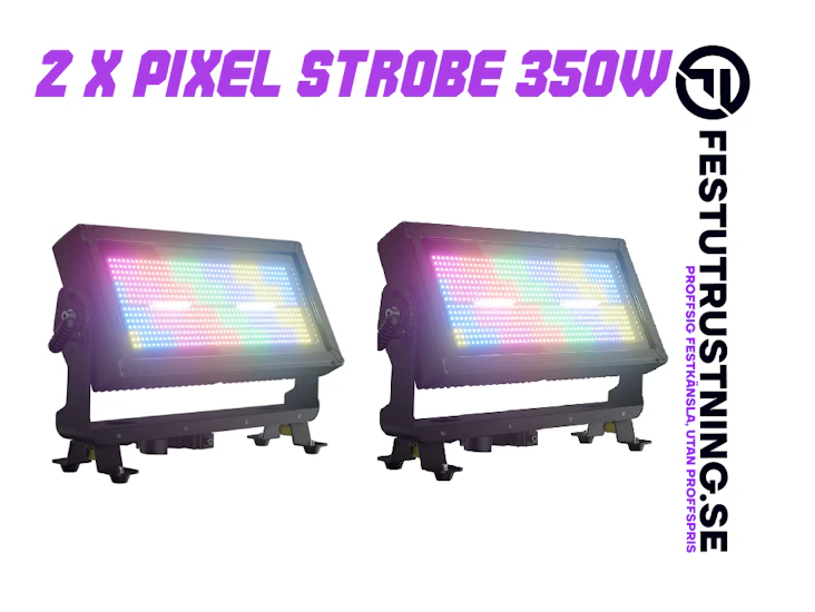 Två kraftfulla vattentålig 350w pixel-strobar