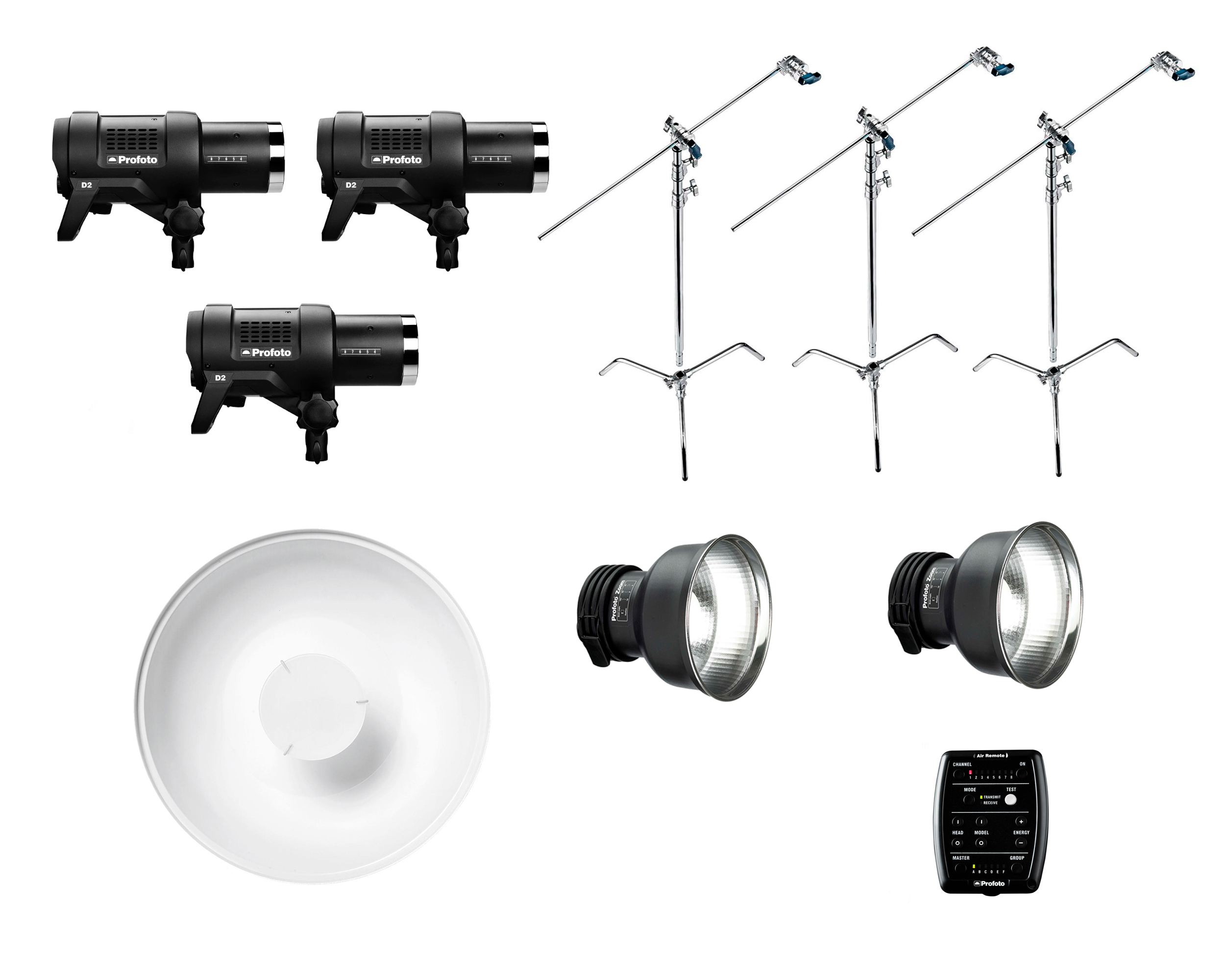 3x profoto d2 500w  beauty kit 