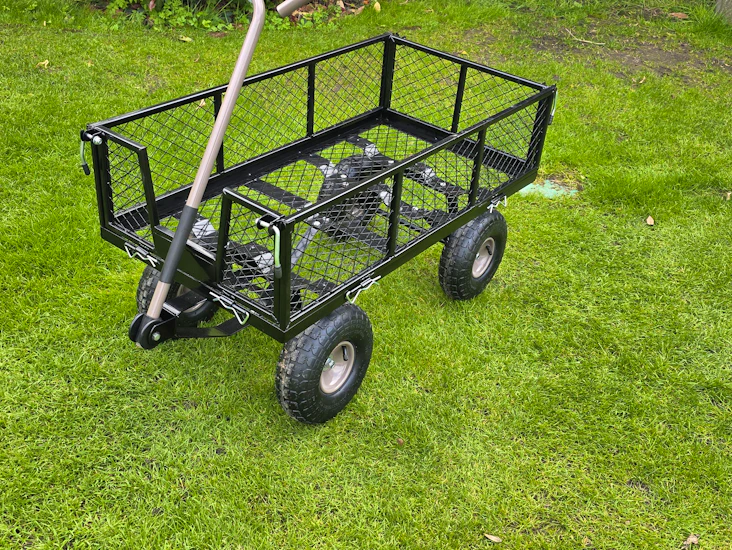 Utility steel garden cart trolley