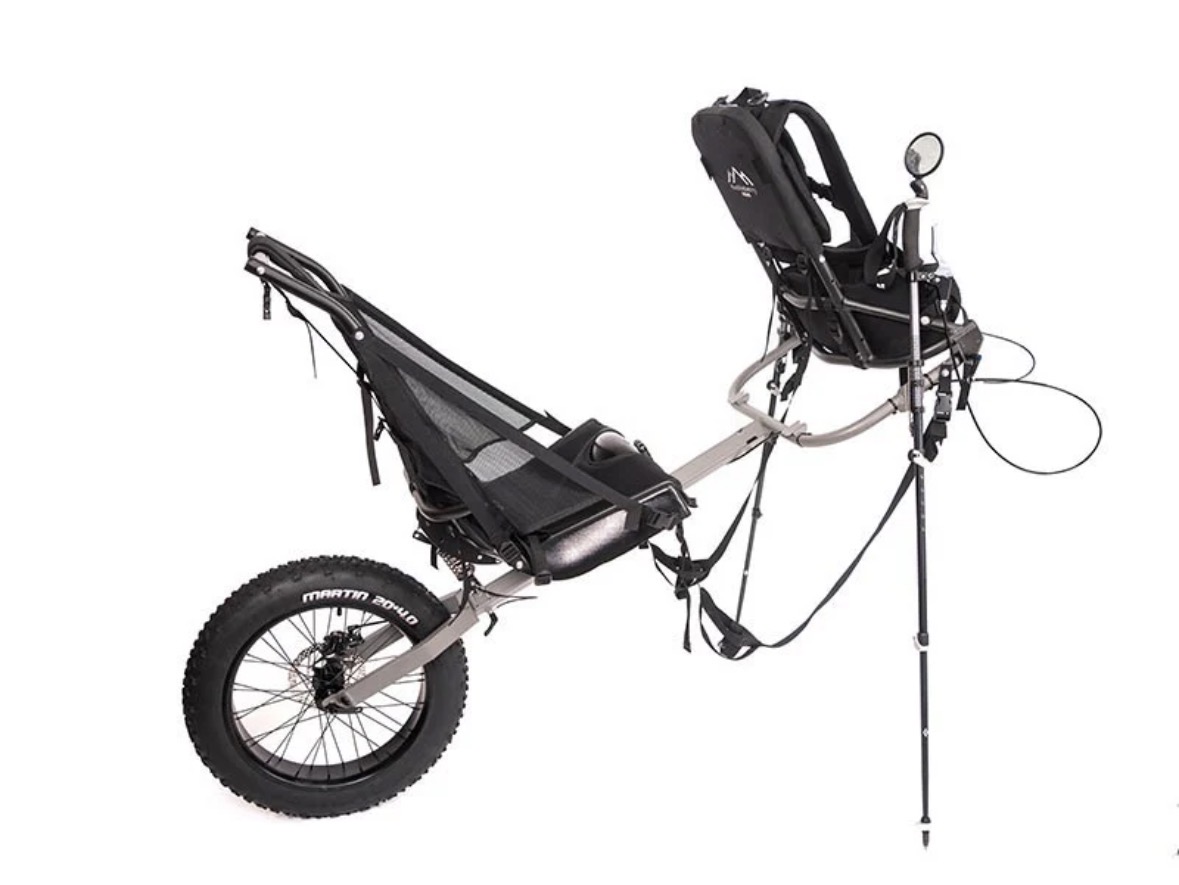 Huckleberry cascade hiking cart – terrängvagn/vandringsrullstol för barn och personer med begränsad rörlighet