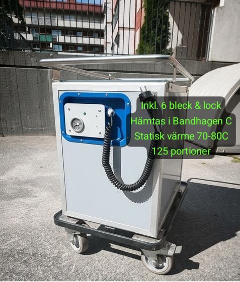 Värmeskåp inkl. kantin & lock (125 portioner)